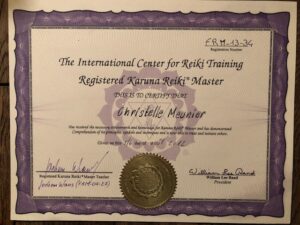Certificat maitrise Karuna instant-reiki 3